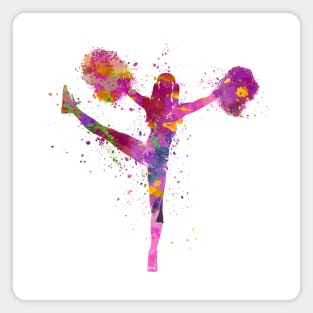 Sports cheerleader in watercolor Magnet